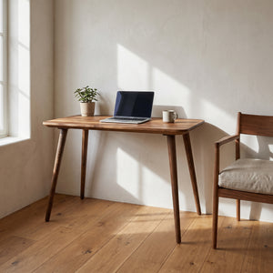 Reclaimed Ceviz Çalışma Masası  Konik Ahşap Ayaklı